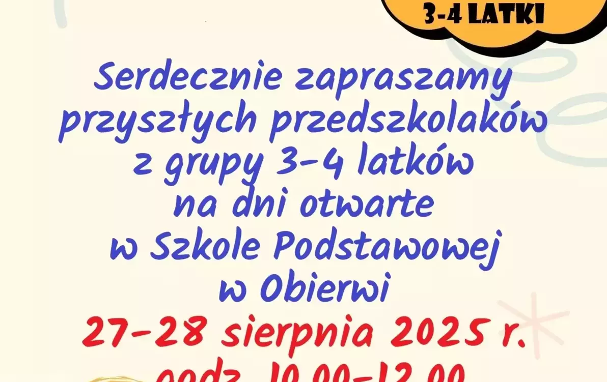 Zdjęcie do Dzień otwarty dla przyszłych przedszkolak&oacute;w z grupy 3-4 latk&oacute;w