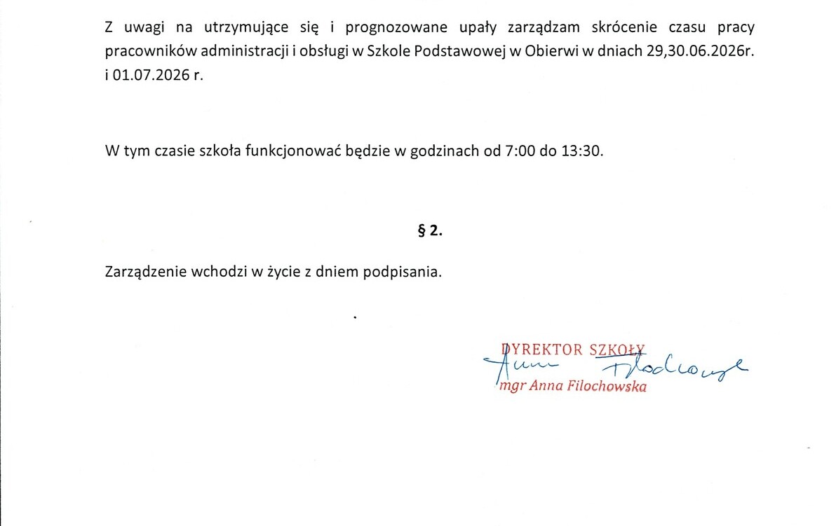 Zdjęcie do Zarządzenie