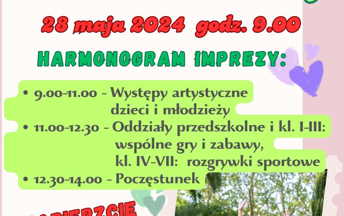 Zdjęcie do Zaproszenie na Dzień Rodziny 28.05.2024r.